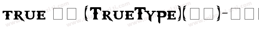 true 常规 (TrueType)(西方)字体转换